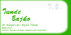 tunde bajko business card